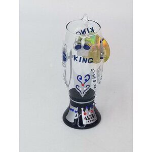 Lolita Handpainted Mini Pilsner Glass King Gotta Love Beer Ornament Man Cave New